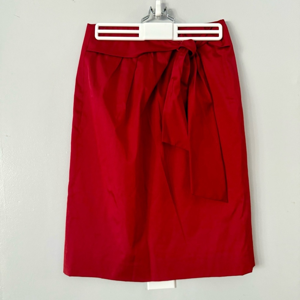 Etcetera Bold Red Office Siren Pencil Skirt